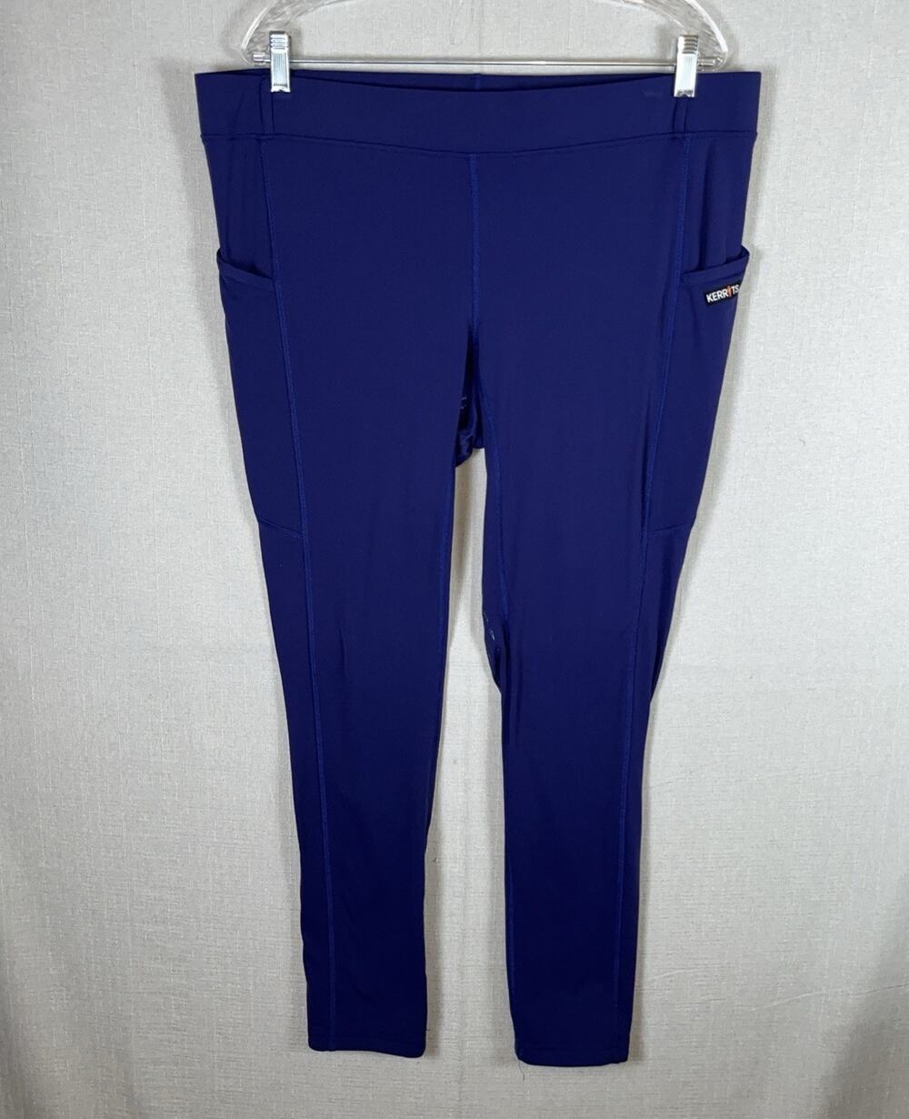 Kerrits Ice Fil Full Seat Tech Tights Plus Size 2X Blue Equestrian Riding Pants